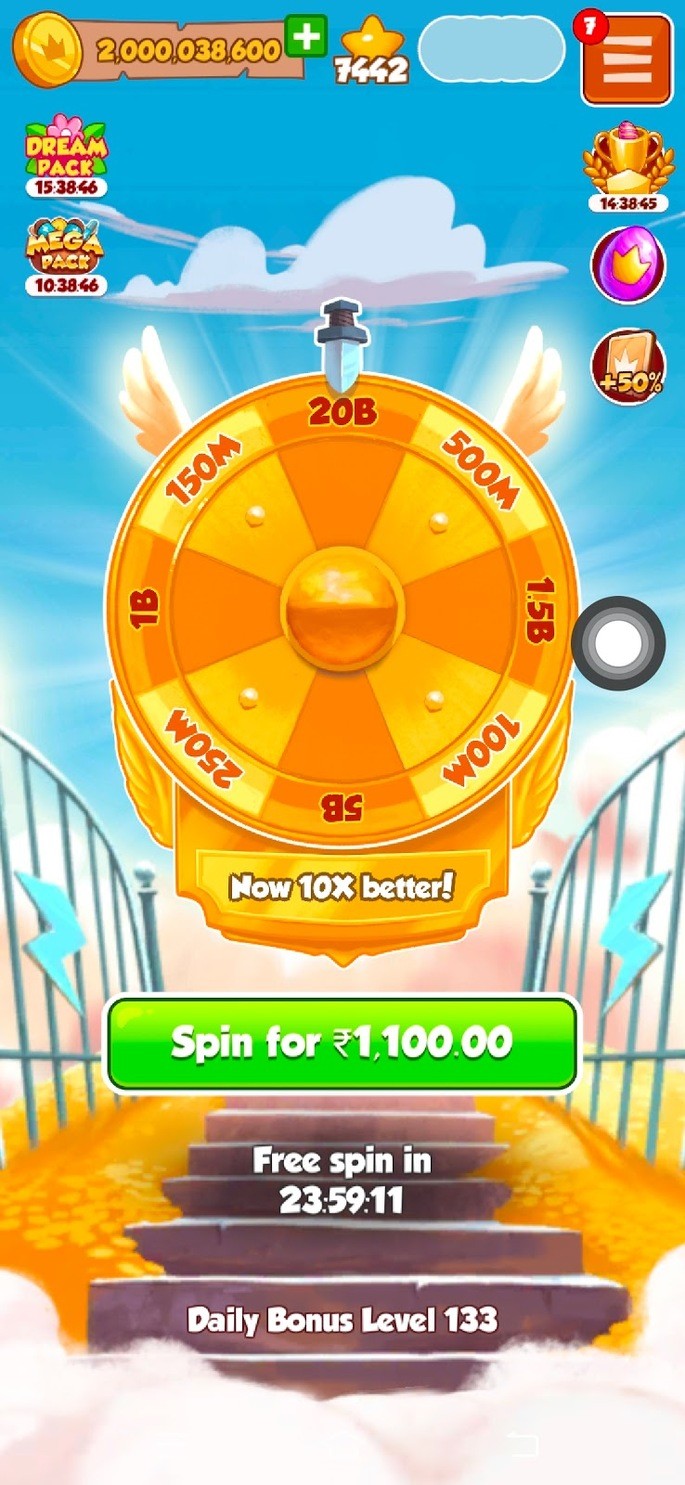 Level free coin master coins